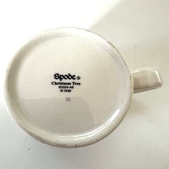1 Spode Christmas Tree Coffee Cup Porcelain Mug Holiday Dinnerware S3324-A6 - Picture 6 of 6